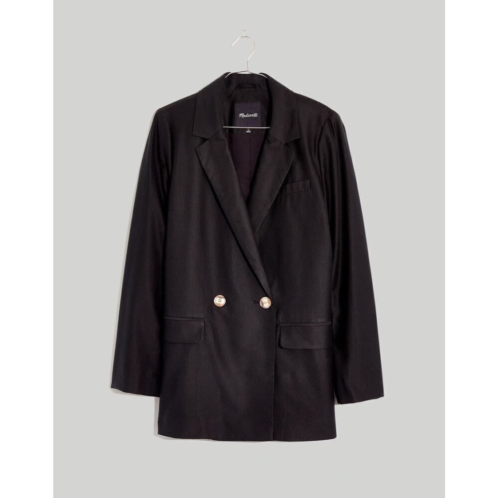 Madewell Size S Caldwell Double-Breasted Blazer: Two Button Edition in Black